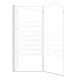 Bath Enclosure 120x68x130 cm Tempered Glass Stripe 146226