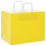 Paper Bags 250 pcs with Handles Yellow 32x22x24 cm 4102015