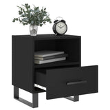 Bedside Cabinets 2 pcs Black 40x35x47.5 cm Engineered Wood 827487
