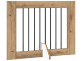 Dog Gate with Stands 4 pcs Artisan Oak 80 x 80 cm 892084