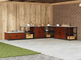 Kitchen Storage HATTEM Rusty 60 x 50 x 92 cm Steel 874995