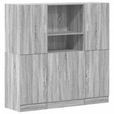 3 Piece Kitchen Cabinet Set Grey Sonoma Engineered Wood 3324156