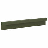 Garden Cover Profile 10 pcs 100 x 6 x 15 cm Steel Olive Green 8012955