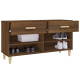Shoe Cabinet Brown Oak 102x35x55 cm Engineered Wood 817569