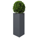 ZNTS Garden Planter Anthracite Triangular 40x34.5x70 cm Steel 851161