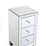 ZNTS Modern and Contemporary Mirrored 3-Drawers Nightstand Bedside Table 34787396