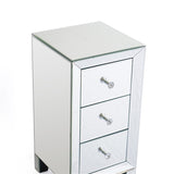 ZNTS Modern and Contemporary Mirrored 3-Drawers Nightstand Bedside Table 34787396