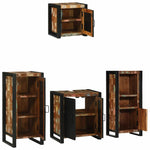 Bathroom Furniture Set 4 pcs Multicolour Solid Reclaimed Wood 3305643