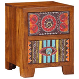 ZNTS Bedside Cabinet 35x35x45 cm Solid Wood Acacia 4016492