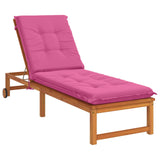 Sunlounger Cushion GEMERT 100% Polyester Pink 190 x 50 x 9 cm 947364