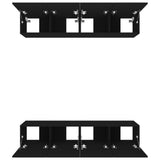 TV Cabinets 4 pcs Black 80x30x30 cm Engineered Wood 3114183