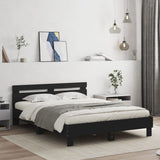 Bed Frame with LED without Mattress Black 140x190 cm 3207561