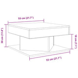 Coffee Table Artisan Oak 55x55x30 cm Engineered Wood 856633
