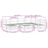 ZNTS 8 Piece Garden Sofa Set Solid Wood Pine 3250556