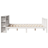 Bookcase Bed without Mattress White 140x190 cm Solid Wood Pine 3321654