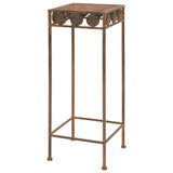 245928 Plant Stand Set 3 Pieces Vintage Style Metal Rusty