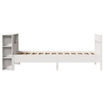 Bookcase Bed without Mattress White 90x200cm Solid Wood Pine 3323201
