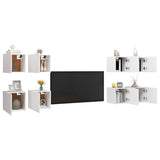 Wall Mounted TV Cabinets 8 pcs White 30.5x30x30 cm 3078739