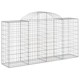 Arched Gabion Baskets 20 pcs 200x50x100/120 cm Galvanised Iron 3146335