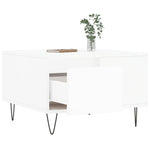 ZNTS Coffee Table White 55x55x36.5 cm Engineered Wood 830756