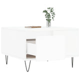 Coffee Table White 55x55x36.5 cm Engineered Wood 830756
