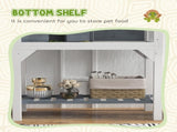 Wooden Tortoise House with Storage Shelf, Clear Observation Windows, Lamp Holder, Openable Top, T3398P375365