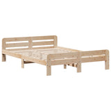 Bed frame without Mattress 150x200 cm King Size Solid Wood Pine 3309035