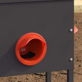Chicken Feeder Black 41.5 x 20.5 x 33 cm Cold-Rolled Steel 874654