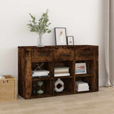 Sideboard Smoked Oak 100x30x59,5 cm Engineered Wood 821009
