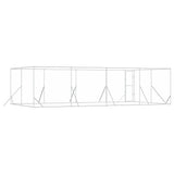 Outdoor Dog Kennel Silver 8x4x2 m Galvanised Steel 3190463