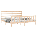 Bed Frame without Mattress 200x200 cm Solid Wood Pine 3191926