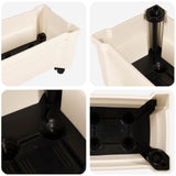 Calypso Planter with Wheels White 79 x 35 x 33 cm PP 42041719
