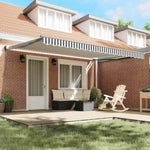 ZNTS Retractable Awning Anthracite and White 4.5x3 m Fabric&Aluminium 3216111