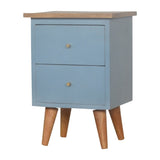 Blue Hand Painted Bedside IN975