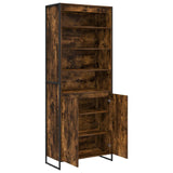 Tall Cabinets Smoke Oak 79 x 36 x 200 cm Engineered Wood 3403042