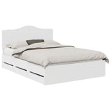 Bed Frame with Drawer White 160 x 200 cm Engineer Wood 3413394