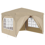 Pop-up Party Tent 290 x 290 x 245 cm Cream 42019867
