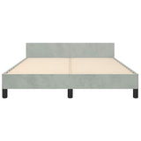 Bed Frame without Mattress Light Grey Queen Velvet 347606