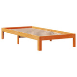 Bookcase Bed without Mattress Wax Brown 100x200cm Solid Wood Pine 3322578