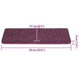 Stair Mats 30 pcs 65x21x4 cm Dark Purple Rectangular Edge 3365837
