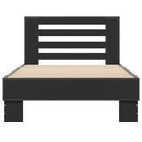 Bed Frame without Mattress Black 90x200 cm 845652