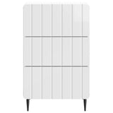 Bedside Cabinet High Gloss White 43x 41 x 68 cm Engineered Wood 894329