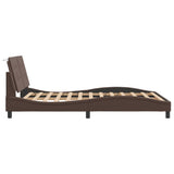 Bed Frame without Mattress "Zadar" Brown 140x200 cm Faux Leather 3208186