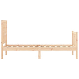 Bed Frame without Mattress Small Single Solid Wood Pine 3192386
