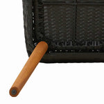 Garden Dining Set with Cushion 9 pcs Black Poly Rattan 3261669