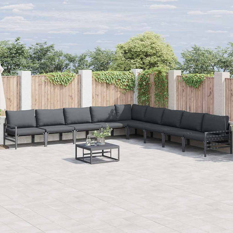 Garden Sofa Set Anthracite Steel 3378997