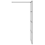 Walk-in Shower Wall with Clear ESG Glass 100x195 cm Black 151035