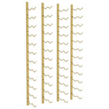 Wall Mounted Wine Rack for 24 Bottles 2 pcs Gold Iron 340886