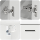 Bathroom Furniture Set 2 pcs White Engineered Wood and Metal 3393013