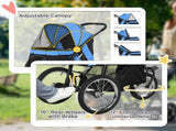 Pet Stroller Dog Pram Foldable Dog Pushchair Cat Travel Carriage w/ Adjustable Canopy, Wheels, for T3398P349594